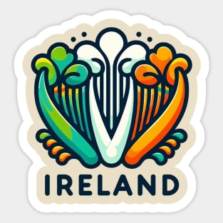 Irish Harp Sticker